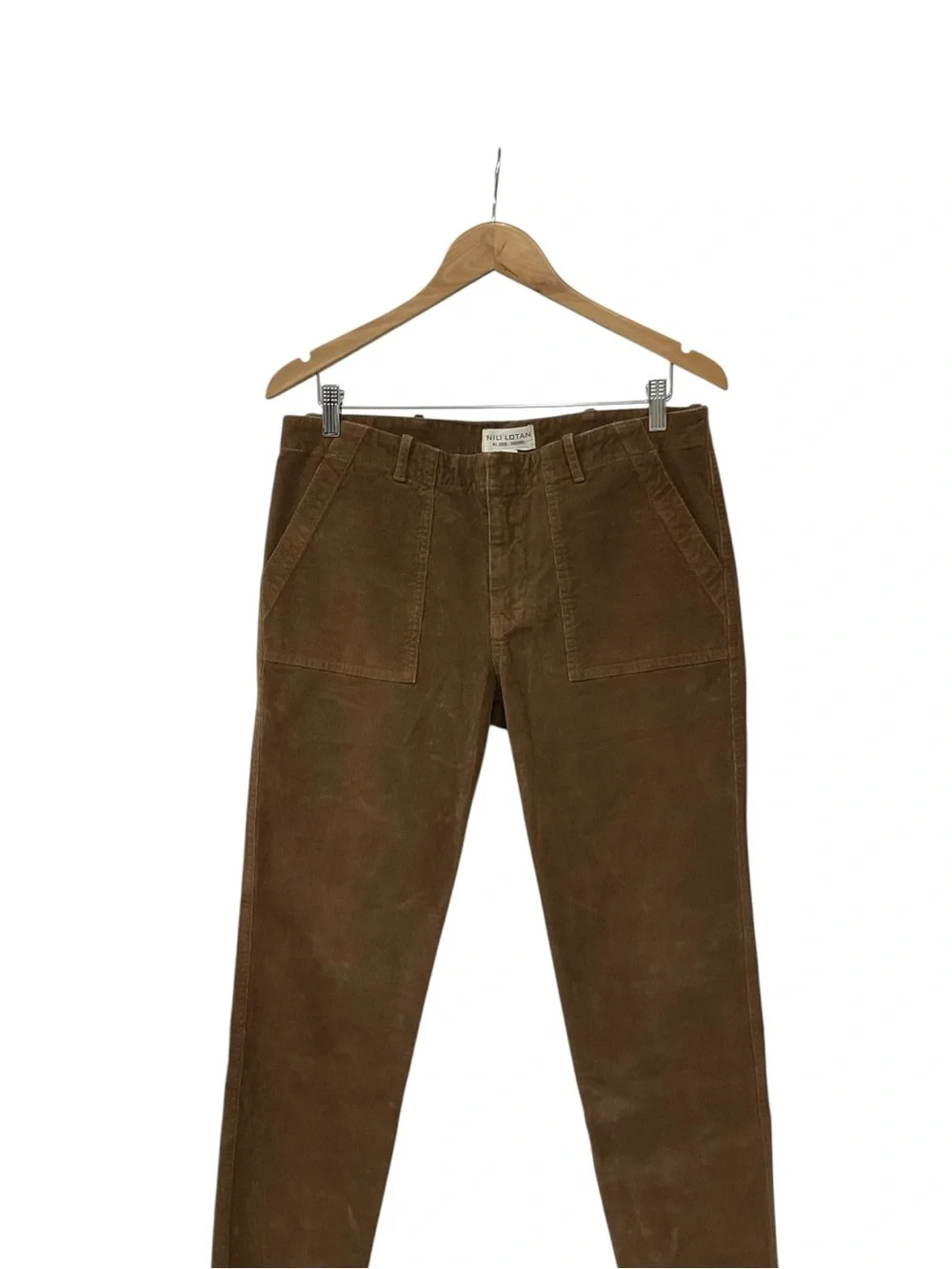 Nili Lotan Jenna Pants in Tawny Size 10 Crop Mid Rise Corduroy Trousers